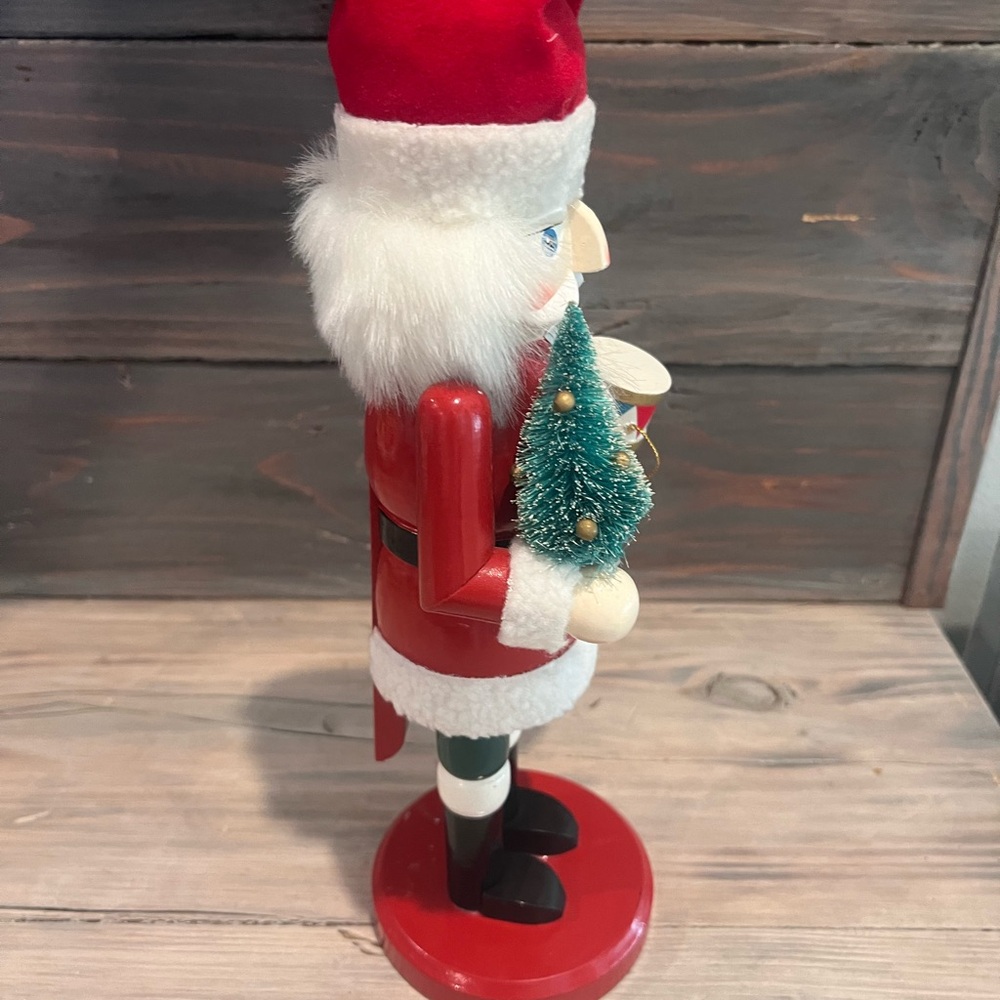 (SOLD) Festive Red Nutcracker with Drum and Tree - Picture 4 of 4